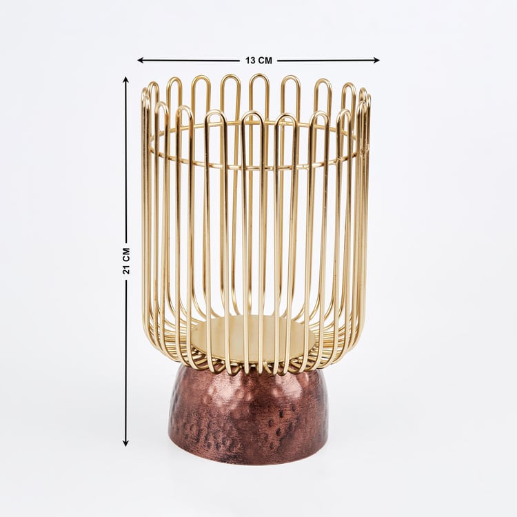 Mystique Filo Metal Hurricane Candle Holder