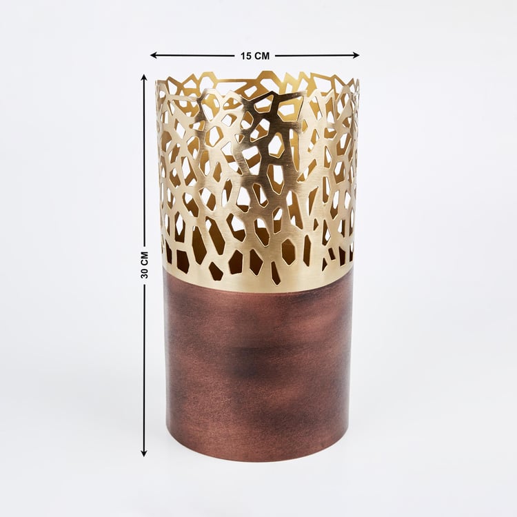 Mystique Forato Metal Hurricane Candle Holder