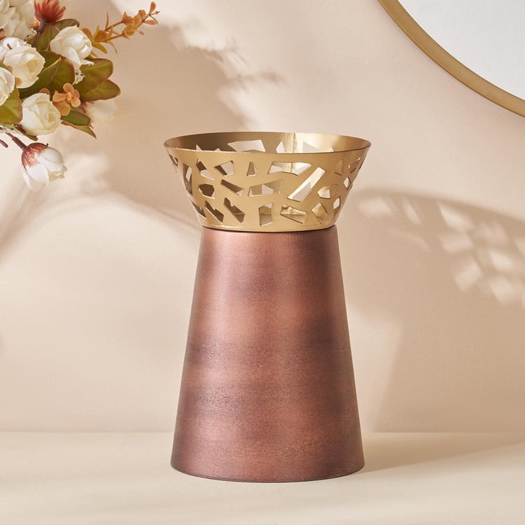 Mystique Forato Metal Hurricane Candle Holder