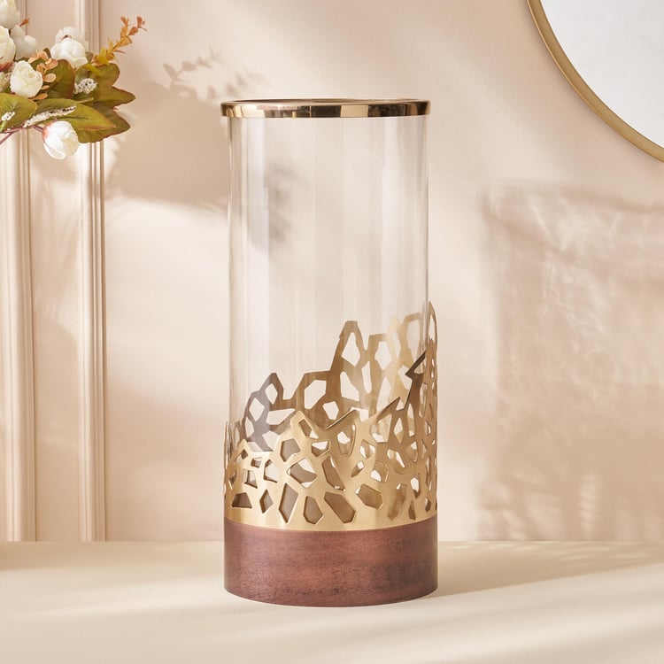 Mystique Forato Glass Cut-Out Detailed Vase