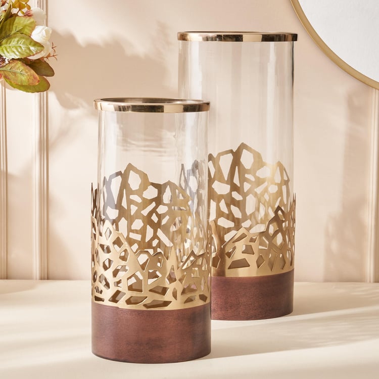 Mystique Forato Glass Cut-Out Detailed Vase