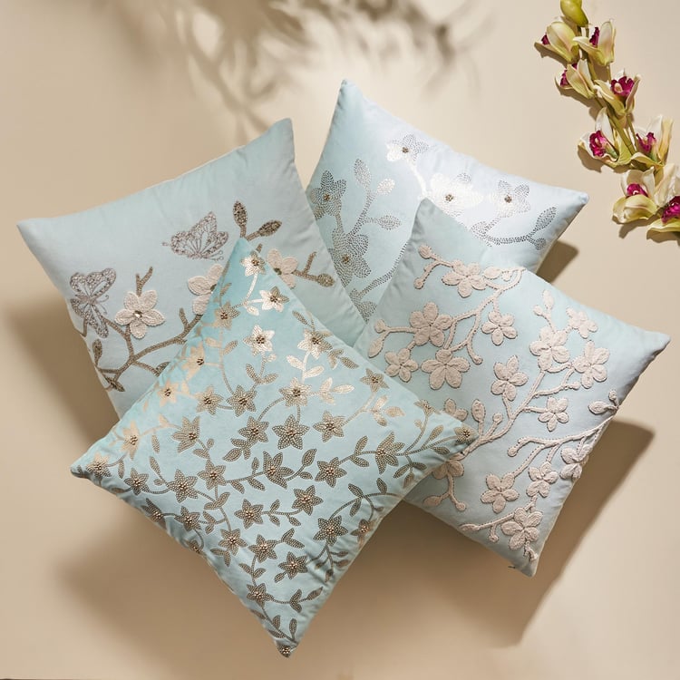 Extravagance Embroidered Cushion Cover - 40x40cm