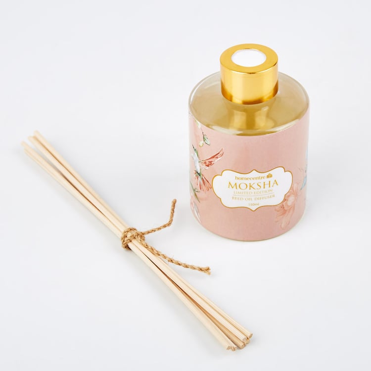 Moksha Scented Enameled Reed Diffuser Set