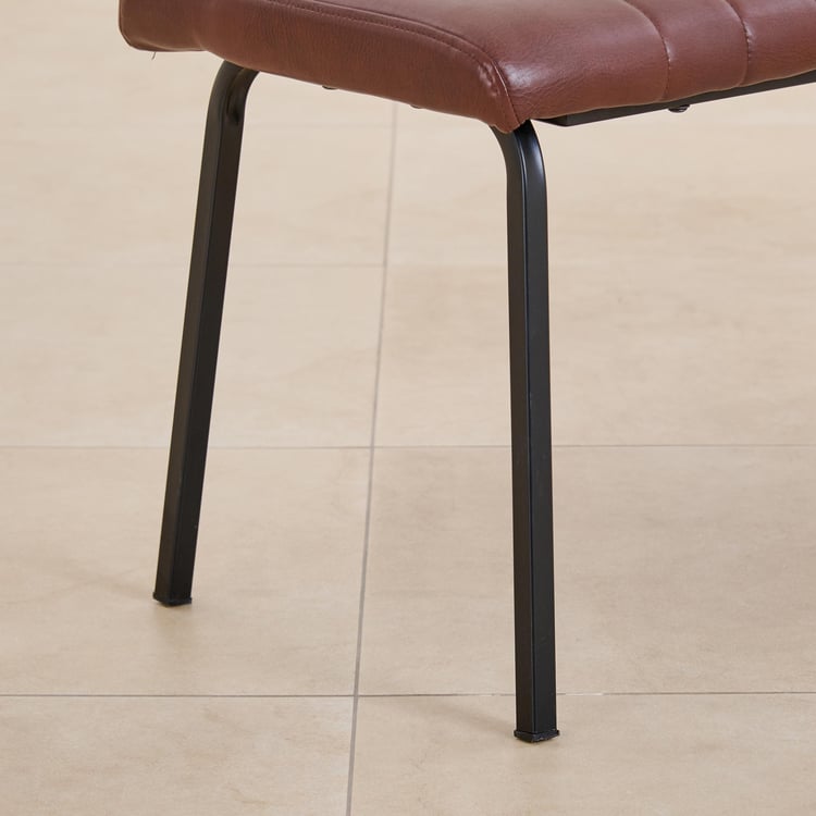 (Refurbished) Ajax Faux Leather Dining Bench - Brown