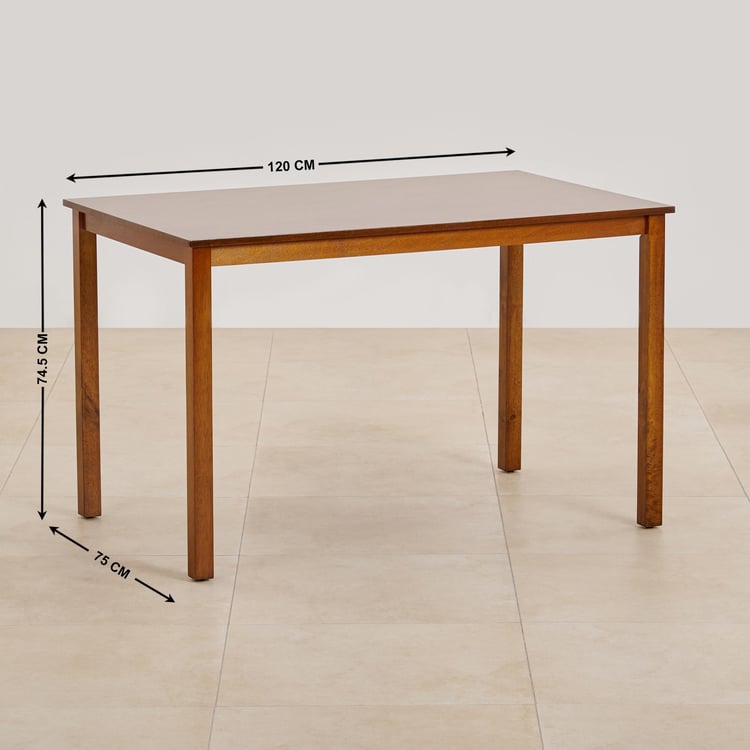 (Refurbished) Quadro 4-Seater Dining Table - Brown