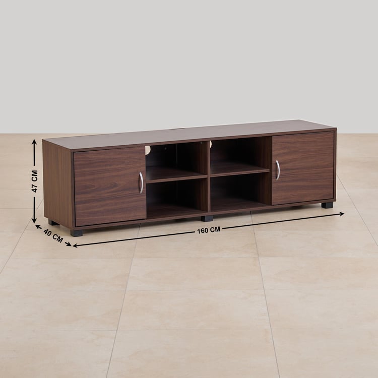 (Refurbished) Helios Lewis TV Unit - Brown