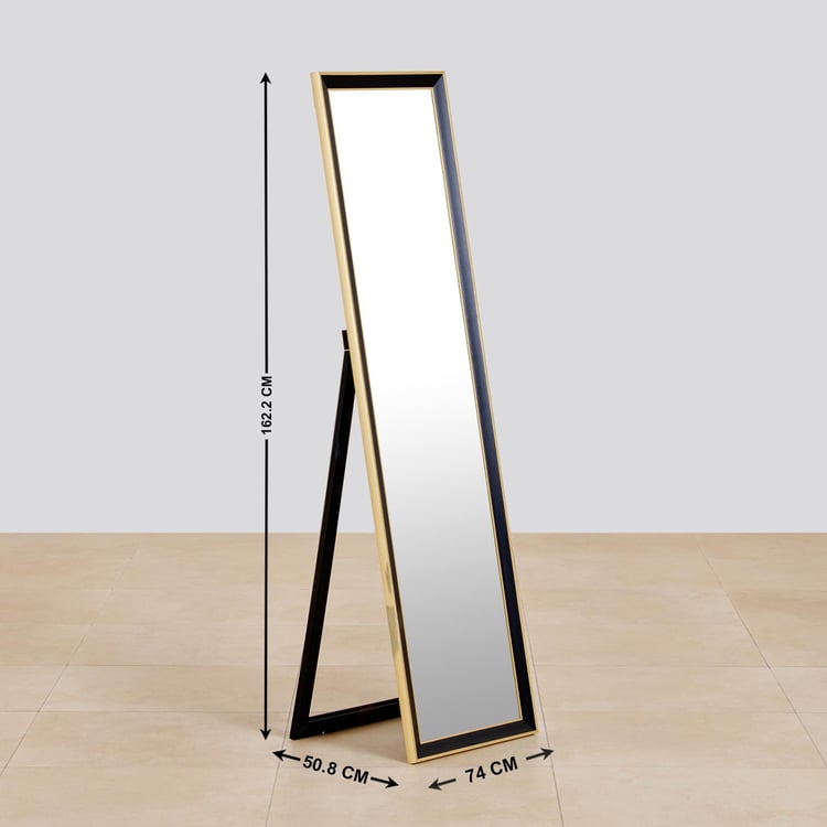 (Refurbished) Noir Novelty Standing Mirror - Black