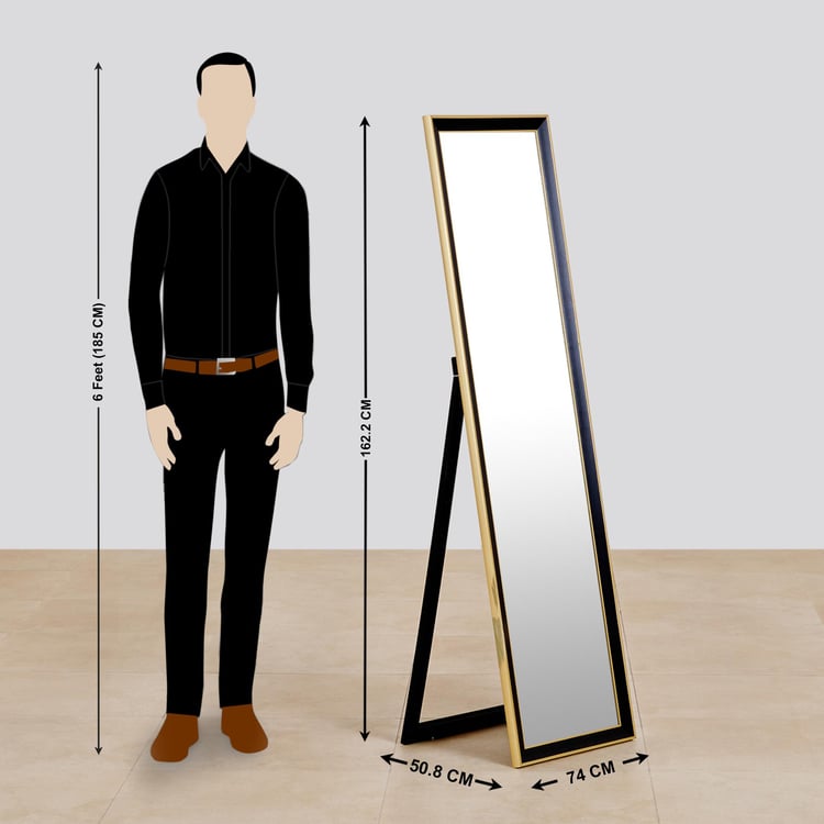 (Refurbished) Noir Novelty Standing Mirror - Black