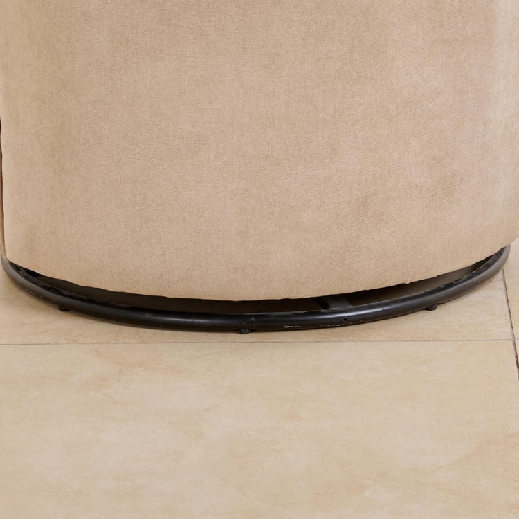 (Refurbished) Noa Fabric Rotating Accent Chair - Beige