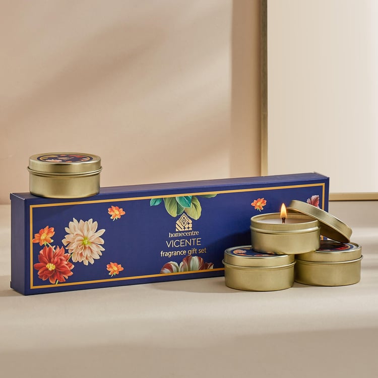 Vicente Set of 4 Scented Tin Candles