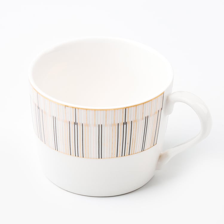 Festivora Porcelain Striped Cup and Saucer - 210ml