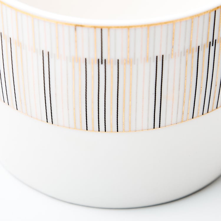 Festivora Porcelain Striped Cup and Saucer - 210ml