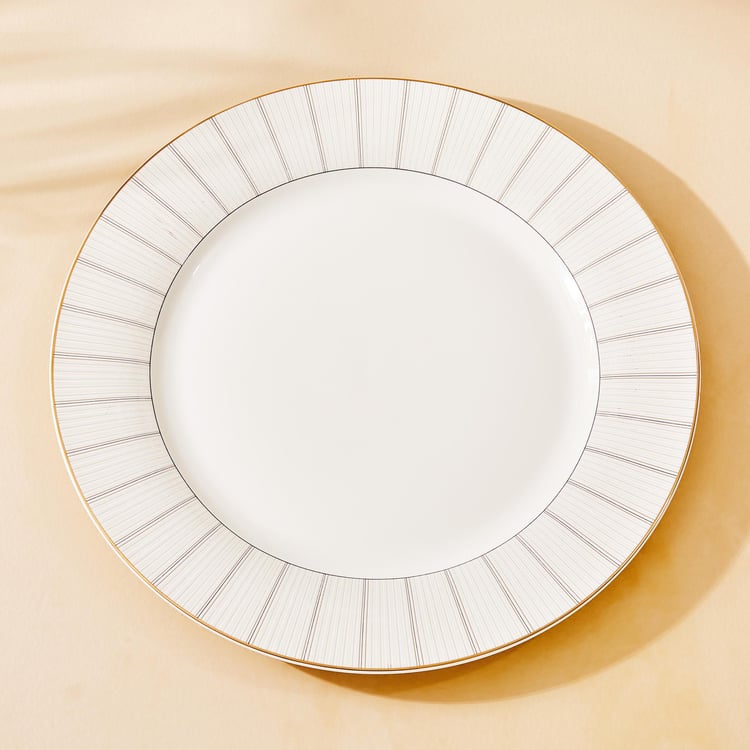 Festivora Porcelain Striped Dinner Plate - 27cm