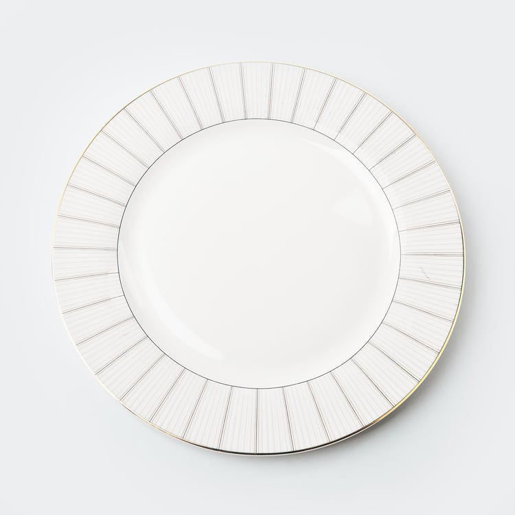 Festivora Porcelain Striped Dinner Plate - 27cm