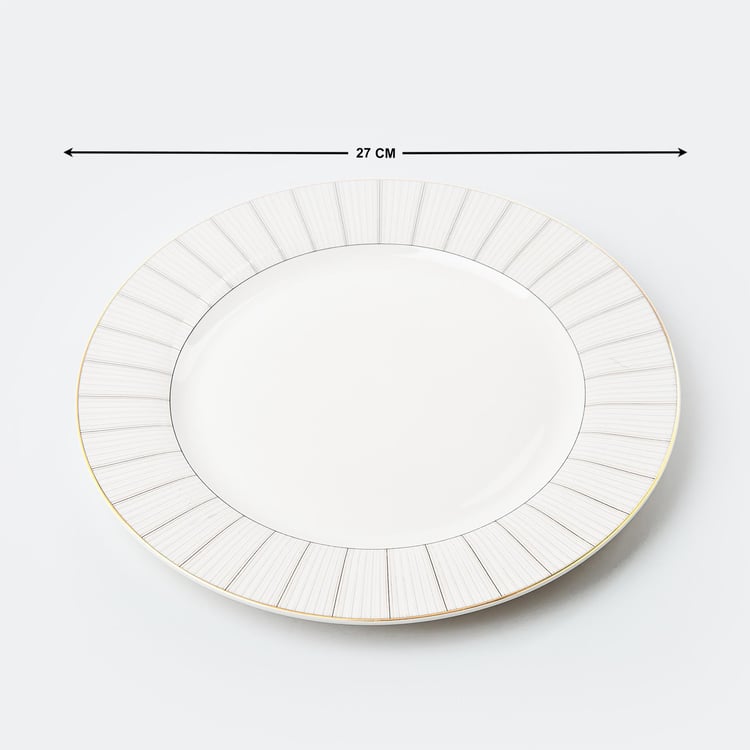 Festivora Porcelain Striped Dinner Plate - 27cm