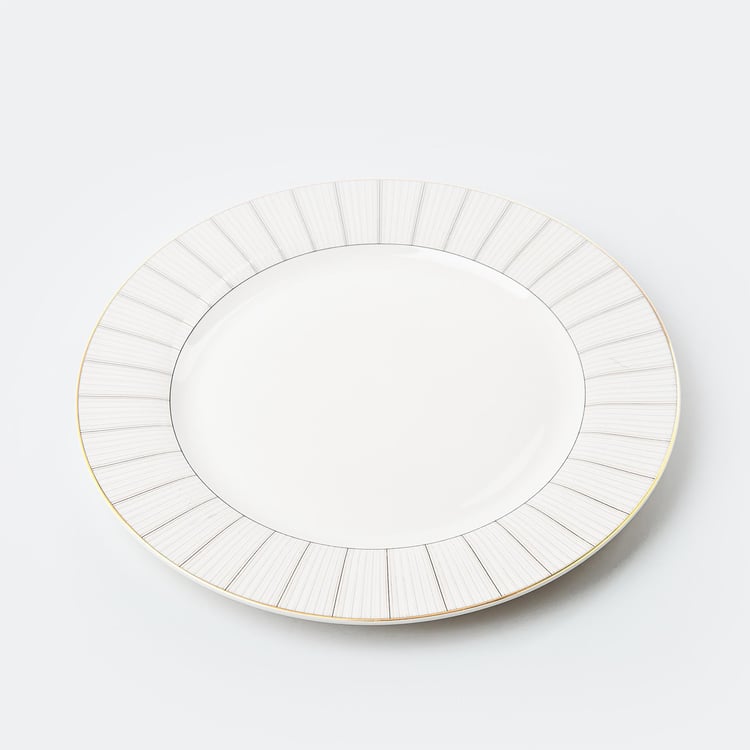 Festivora Porcelain Striped Dinner Plate - 27cm