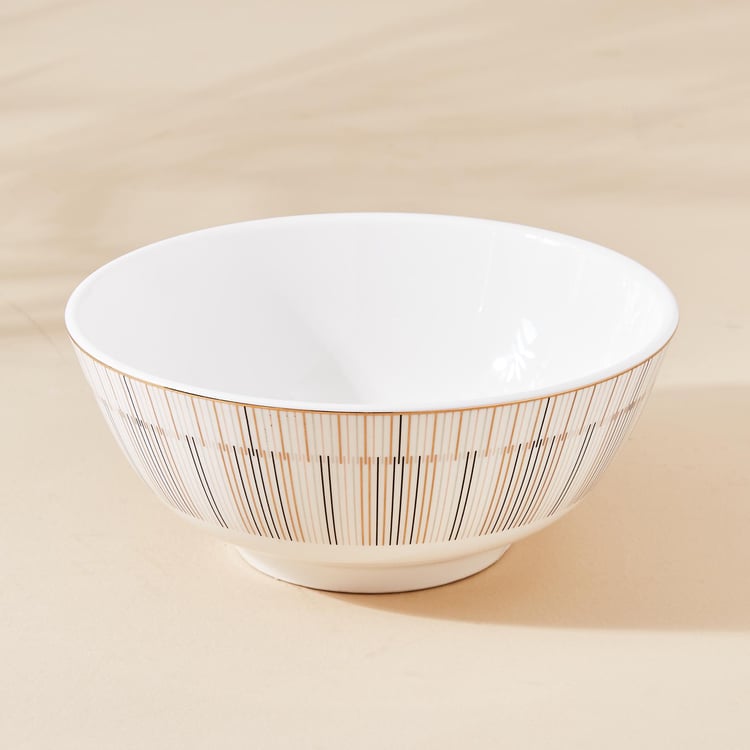 Festivora Porcelain Striped Serving Bowl - 1400ml