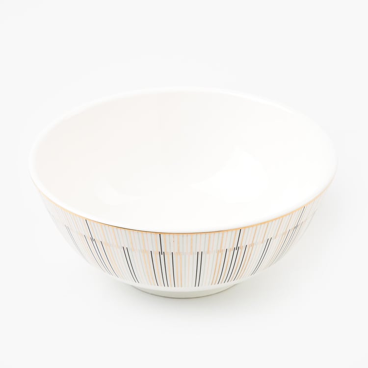 Festivora Porcelain Striped Serving Bowl - 1400ml