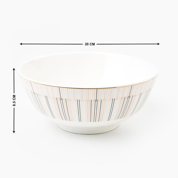 Festivora Porcelain Striped Serving Bowl - 1400ml