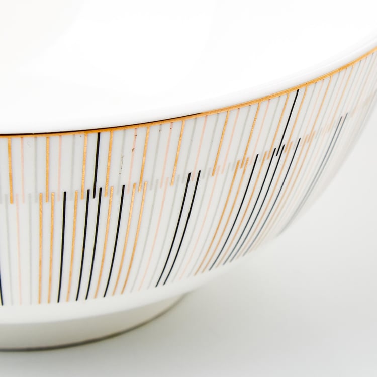 Festivora Porcelain Striped Serving Bowl - 1400ml