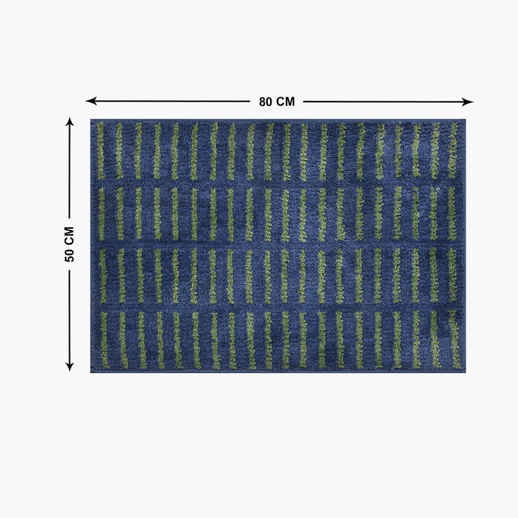 STELLAR HOME Ibiza Striped Anti-Slip Bath Mat - 80x50cm