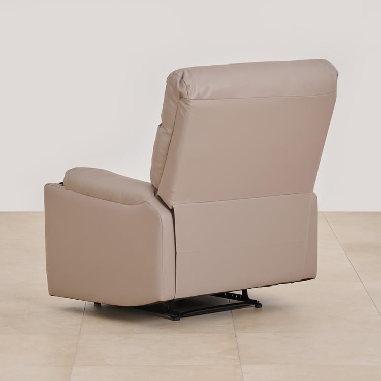 Cape Town Faux Leather 1-Seater Recliner - Beige