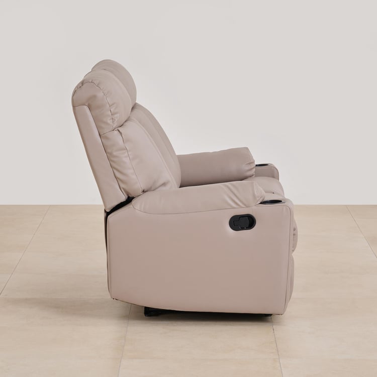 Cape Town Faux Leather 2-Seater Recliner - Beige