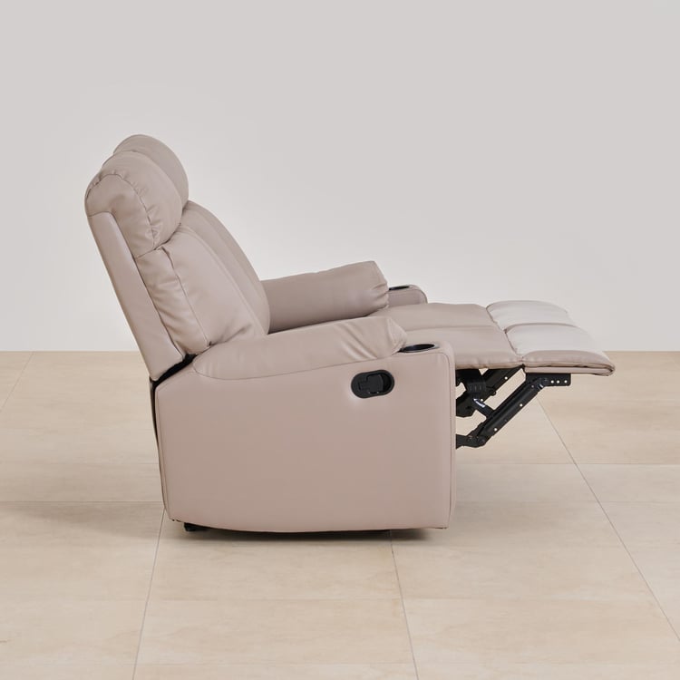 Cape Town Faux Leather 2-Seater Recliner - Beige