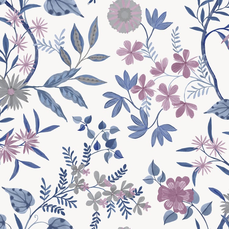 Ellipse Mihira Cotton 150TC Printed 3Pcs Queen Fitted Bedsheet Set