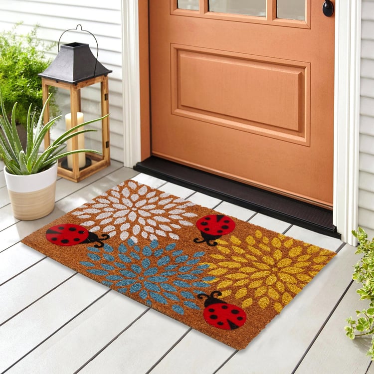 Corsica Coir Printed Anti-Slip Doormat - 60x40cm