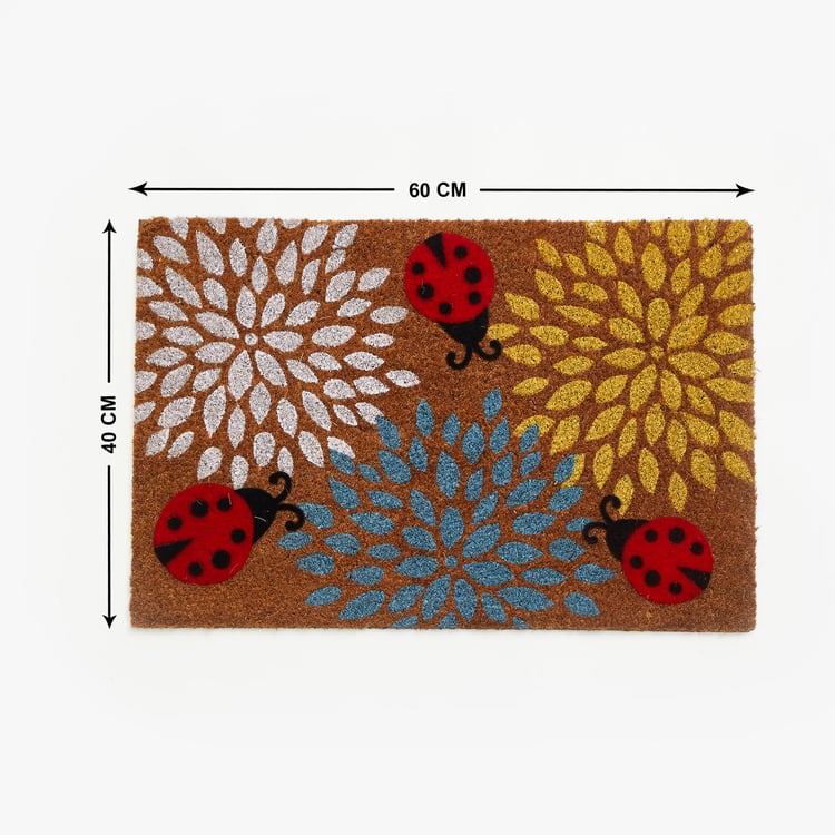 Corsica Coir Printed Anti-Slip Doormat - 60x40cm