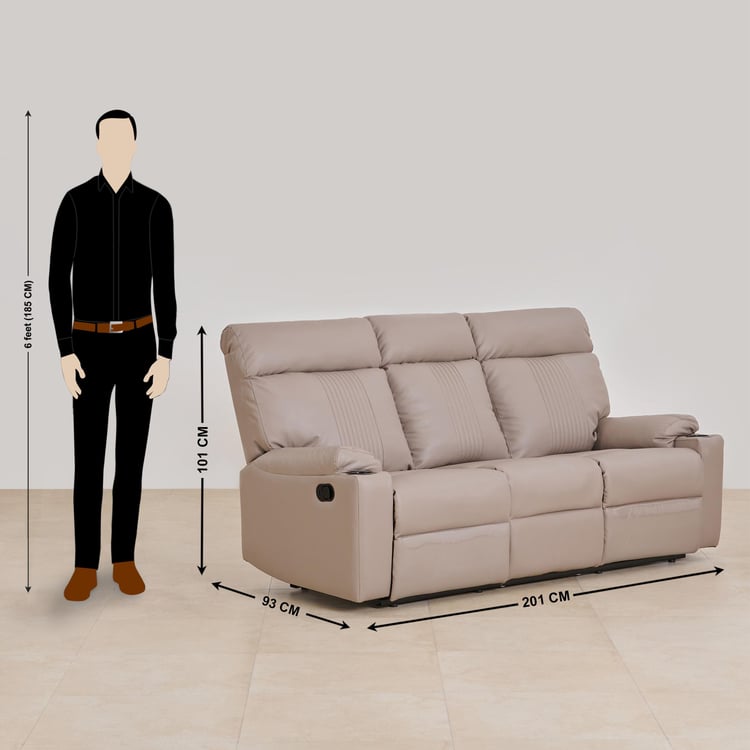 Cape Town Faux Leather 3+2+1 Seater Recliner Set - Beige