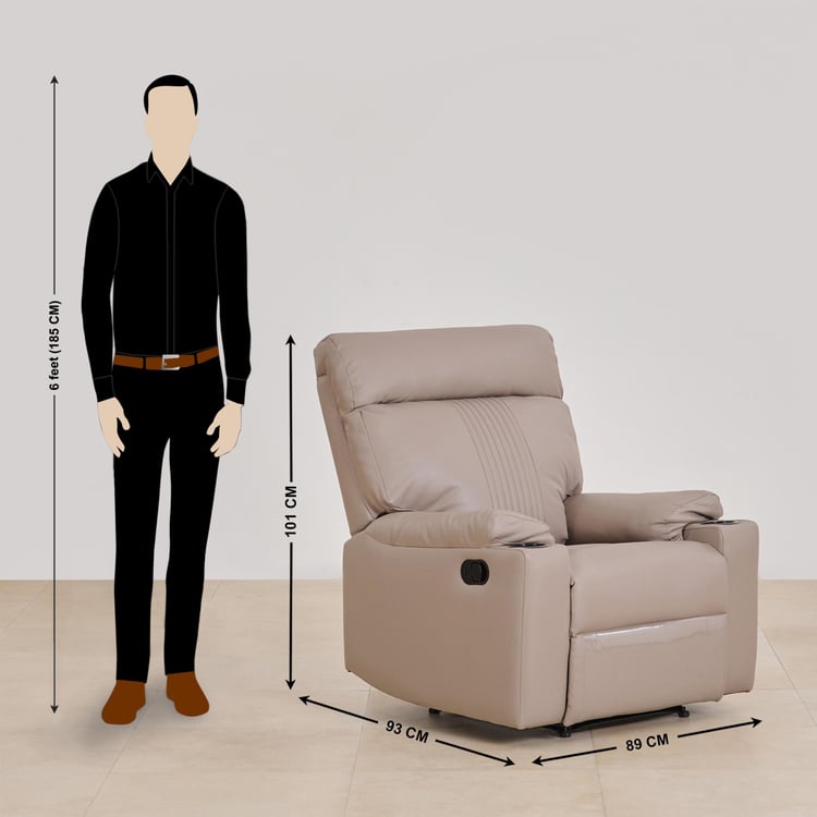 Cape Town Faux Leather 3+2+1 Seater Recliner Set - Beige