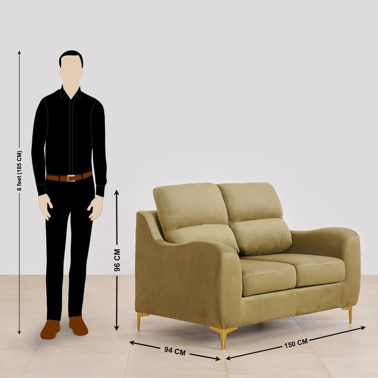 Bianca Velvet 3+2 Seater Sofa Set - Olive