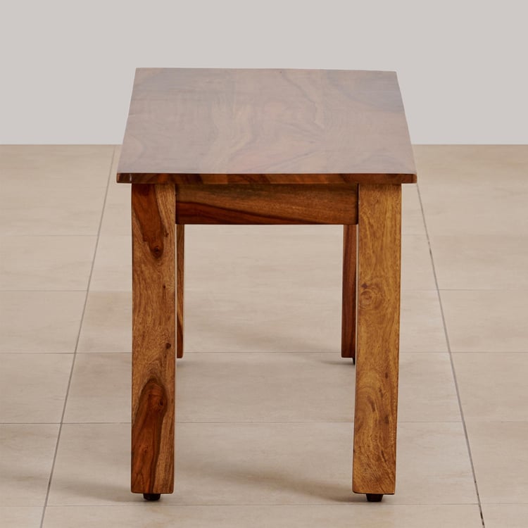 (Refurbished) Adana Sheesham Wood Dining Bench - Brown