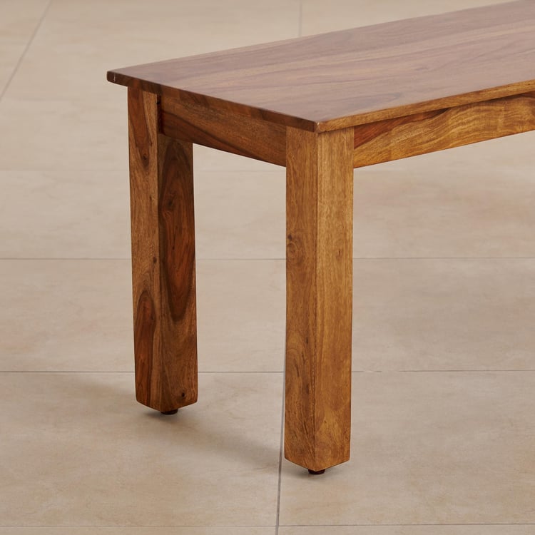 (Refurbished) Adana Sheesham Wood Dining Bench - Brown