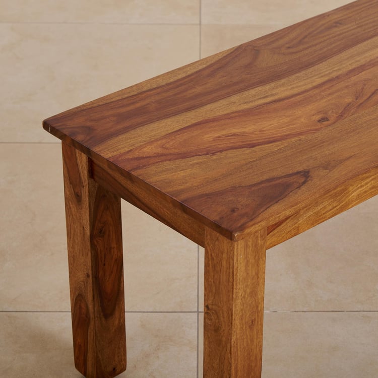 (Refurbished) Adana Sheesham Wood Dining Bench - Brown