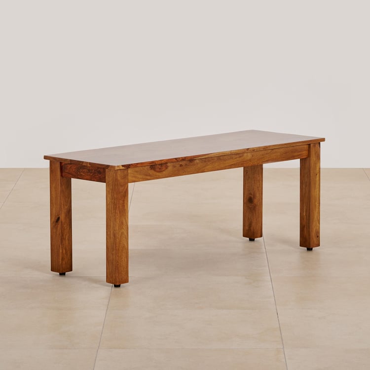(Refurbished) Adana Sheesham Wood Dining Bench - Brown