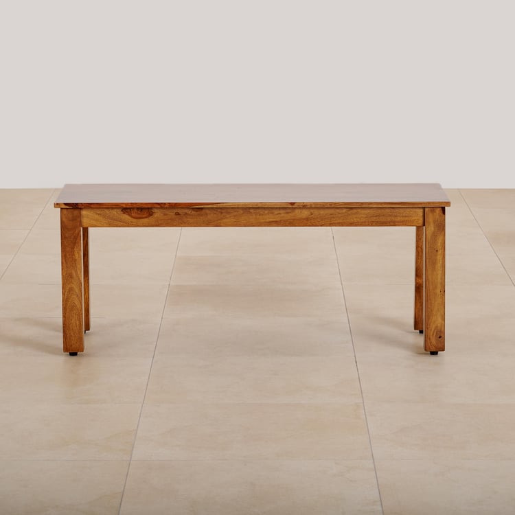 (Refurbished) Adana Sheesham Wood Dining Bench - Brown
