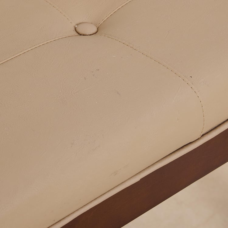 (Refurbished) Oxville Faux Leather Dining Bench - Brown