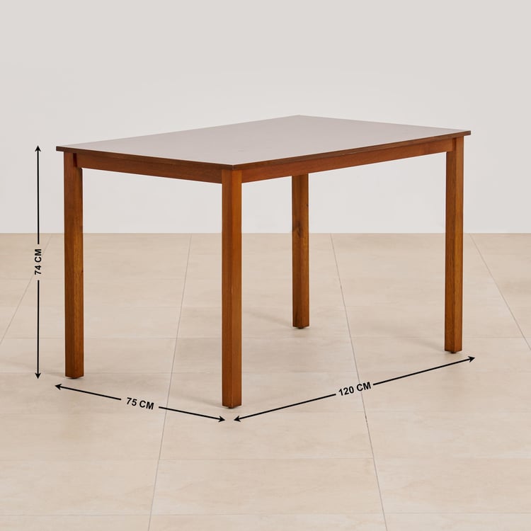 (Refurbished) Quadro 4-Seater Dining Table - Brown