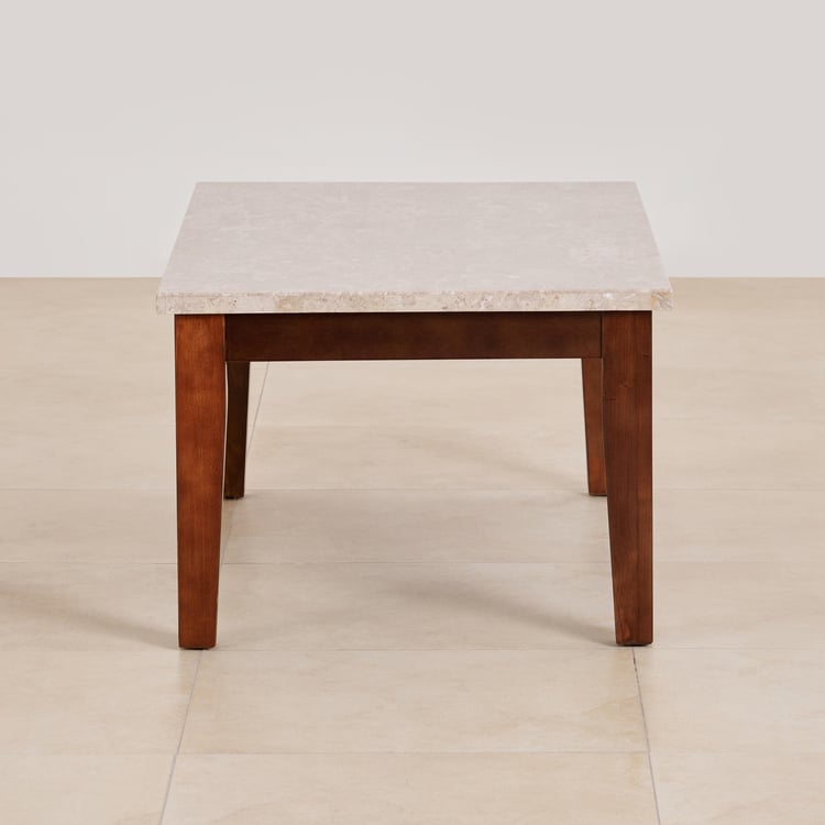 (Refurbished) Geneva Oxville Marble Top Coffee Table - Brown