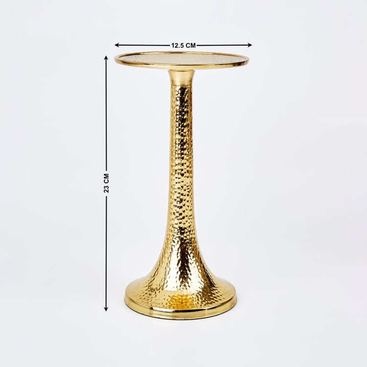 Splendid Gold Rush Gisela Metal Hammered Candle Stand
