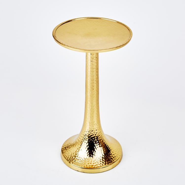 Splendid Gold Rush Gisela Metal Hammered Candle Stand