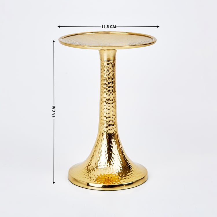 Splendid Gold Rush Gisela Metal Hammered Candle Stand