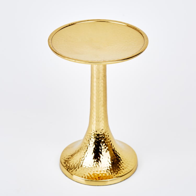 Splendid Gold Rush Gisela Metal Hammered Candle Stand