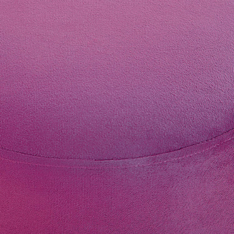 Maya Sasha Velvet Pouffe - Purple