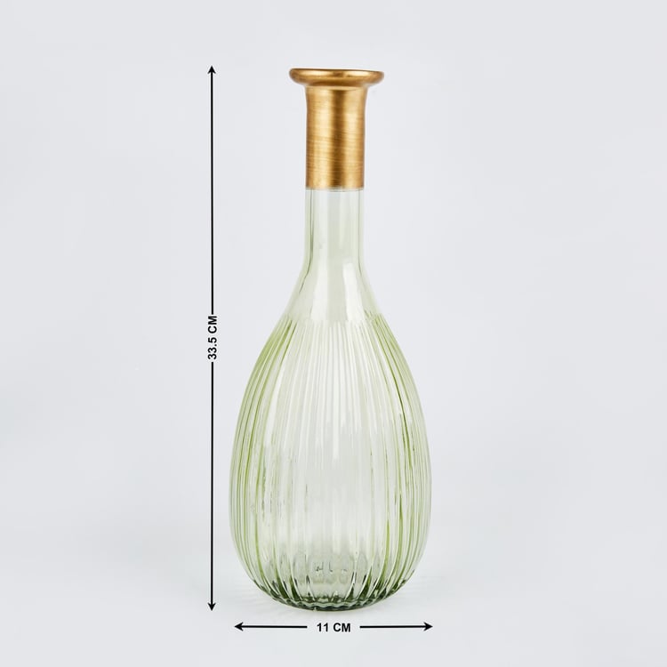 Moksha Neysa Glass Ribbed Vase
