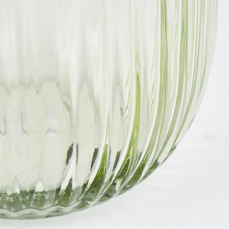 Moksha Neysa Glass Ribbed Vase