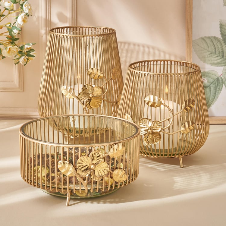 Moksha Neysa Metal Hurricane Candle Holder